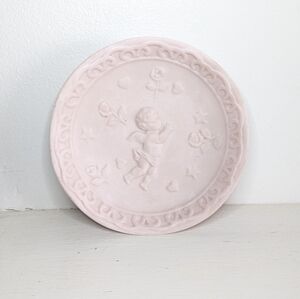 Vintage Mid Century Ardalt Pink Cherub Decorative Dish